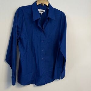 Foxcroft Wrinkle-Free Blue Shirt
